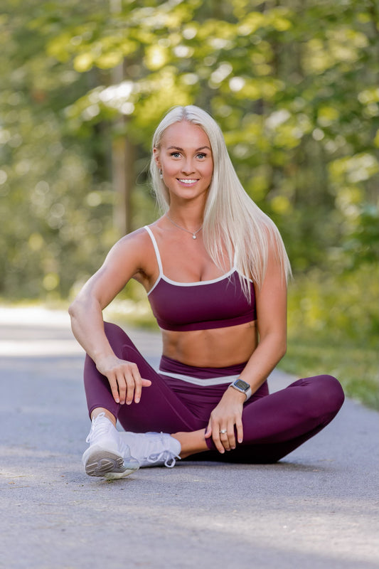 Power SPORTS BRA | Burgundy